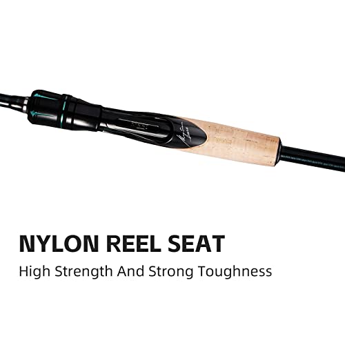 Handing Magic L Spinning Rod Bass Fishing Rod Spinning Rod & Casting Rod 2 Piece Fishing Rod With Fuji O+A Guides Crappie Rod For 2 Piece Fishing Pole Fresher Water & Saltwater Fishing Rods(Spin-7' -M-Mf) #TOP2