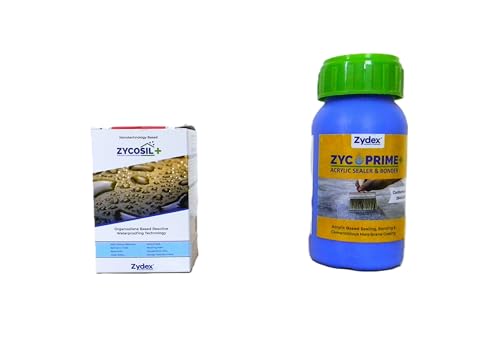 Image of Zycosil+ 100ml & Zycoprime+ 250ml Waterproofing Kit | Nanotechnology Silane Penetrating Waterproofing + Acrylic Sealer & Bonder | For Terrace, Walls, Bathrooms, Basements, Tiles & Cement Surfaces