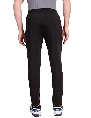 Image of FITINC Athleisure Track Pants for Men| Lycra Slim Fit Mens Dryfit Track Pant with Concealed Zipper Pockets | Quick Dry Pant Style Lower for Men for Home & Workout