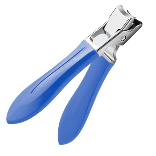 Cortaúñas de dedo, cortauñas de dedo adulto – Cortauñas de acero inoxidable – Herramienta de corte de uñas antisalpicaduras de gran apertura para hombres y mujeres, uso en interiores