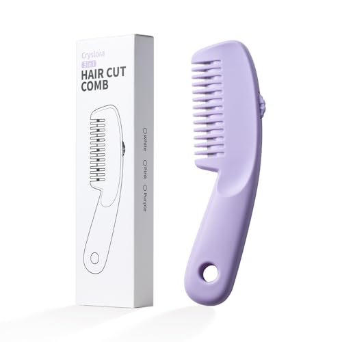 Cryslora Hair Razor Comb, Hair Triming Comb, Hair Thining Trimmer, Homeuse Cutting and Styling (Purple)