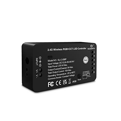 Image of GLEDOPTO Zigbee Pro RGBCCT LED Strip Controller RGB CCT RGBW RGBWW 5 in 1 Compatible with SmartThings Amazon Echo Plus App /Voice Control (Zigbee Pro RGBCCT Controller with Reset Key)