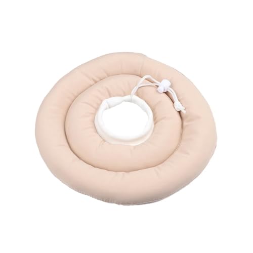 Collare di Protezione for Cani e Gatti, Regolabile, Collare elisabettiano, Anello Morbido, Copricapo AntiGraffio e antileccamento for Gatti e Cani(off White,XL)