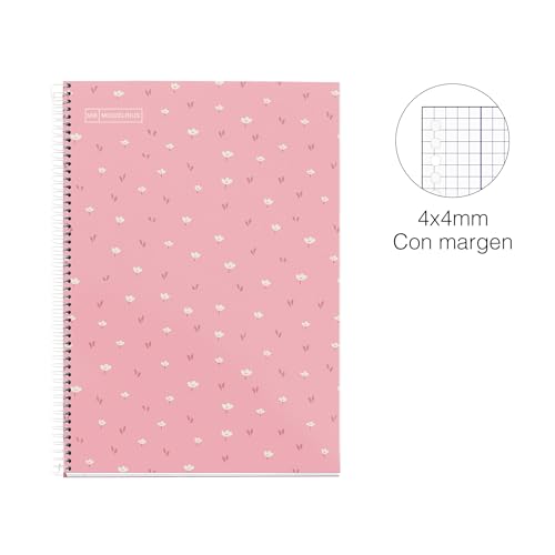 Miquelrius, Pack of 4 school notebooks 4x4mm, folio size (215 x 309 mm), 80 sheets of 90 g/m², 4 mm grid with margin - Image 2