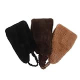 CTIRCHIU 冬用フェイクファーイヤーマフヘッドバンド 伸縮性ワイドヘアバンド耳包む保温性アップ 女性向けアウトドア 通勤 冬の防風対策 3