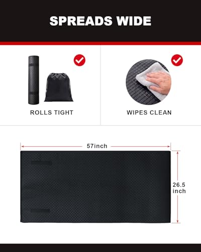 Image of ENTJ Rolling Mechanic Creeper Mat for Low Profile Cars with Storage Bag | Padded Automotive Under Car Repair Pad, Portable For Garage Ground, Gravel, Roadside, Camping, Kneeling, Pet, RV, SUV, Truck