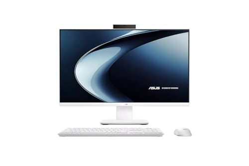ASUS Ordinateur Tout-en-Un V600, Écran 27 Pouces FHD, AMD Ryzen AI 7, 16 Go RAM, SSD 512 Go, WiFi 6, Windows 11 Home, Blanc