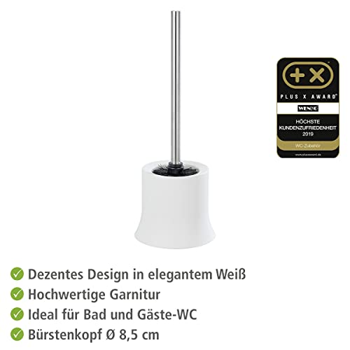 Wenko Portascopino Per Wc Basic Bianco, Polipropilene, 14 X 38 X 14 Cm, Bianco - 5