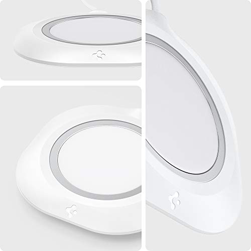 Spigen Mag Fit Compatible with MagSafe Charger Pad Cover Case Compatible with iPhone 17-12, AirPods Pro 3/2/1, AirPods 4 [Charger Not Included]- White