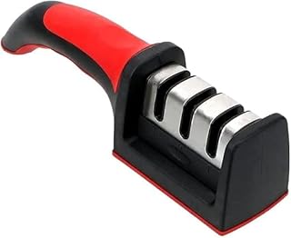 Amolador e Afiador 3 em 1 para Facas e Tesouras – Aço Inoxidável, Rodas de Cerâmica, Base Antiderrapante e Cabo Ergonômico Premium