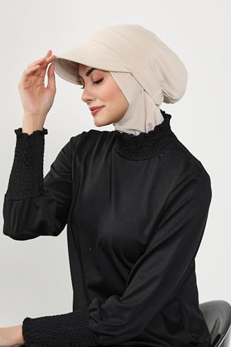 Aisha's Design 3 in 1 Modest Hijab Swim Set Quick Dry Full Coverage Pool Beach Headwear 3-Pack: Swim Turban Cap + Detachable Visor Turban + Detachable Visor Turban4