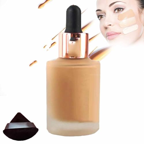 Aoa Satin Drops Foundation, Satin Drops Foundation Color Correcting Moisturizer, Aoa Makeup Color Correcting Moisturizer, 4-Color Dropper Foundation (#04)