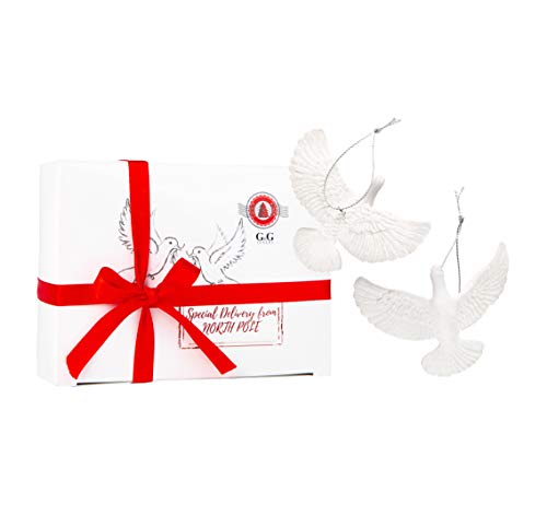 G&G Style Friendship Doves - Home Alone 2 Resin Christmas Ornament Set of Two Doves - Best Gift for Someone Special - Small