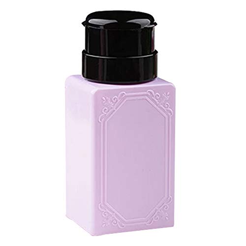 Preisvergleich Produktbild Platz Nachfüllbare Flaschen Nagel Pump Press Flüssigkeitsbehälter Leeren Plastik Press Pumpen-flasche Nagellack-gel-remover-saubere Flüssige Alkohol-wasser-speicher Flaschen Dispenser Lila