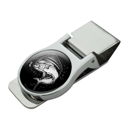 GRAPHICS & MORE Dorado Mahi-Mahi Fishing Illustration Satin Chrome Plated Metal Money Clip