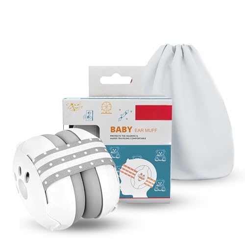 Image of YomauiYee Baby Earmuffs,Bear Infant Headphones Noise Cancelling Baby Ear Protection with Adjustable Headband Sound Proof Headphones, Travel Essentials for Travel