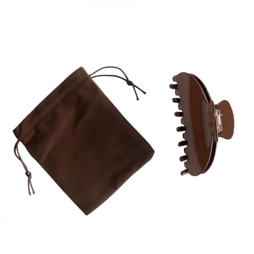 OideGuiing 4-Inch Acetate Claw Clip in Coffee Brown — view 3