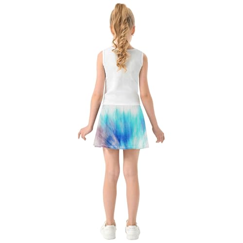 Toddler Tennis Skirts Tie Dye Pastel Girls' Shorts Athletic Skorts 2 in 1 Butterfly Skirt 4t4