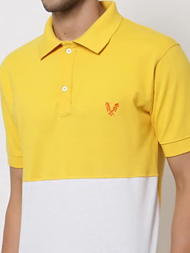Image of UZARUS Mens Solid Cotton Regular Fit Polo T-Shirt