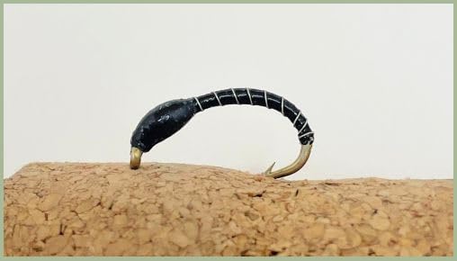 Barbless Black Epoxy trout flies, Black, choice of size and quantity, Best Buzzer flies, Top selling buzzer fishing flies (12, 12)