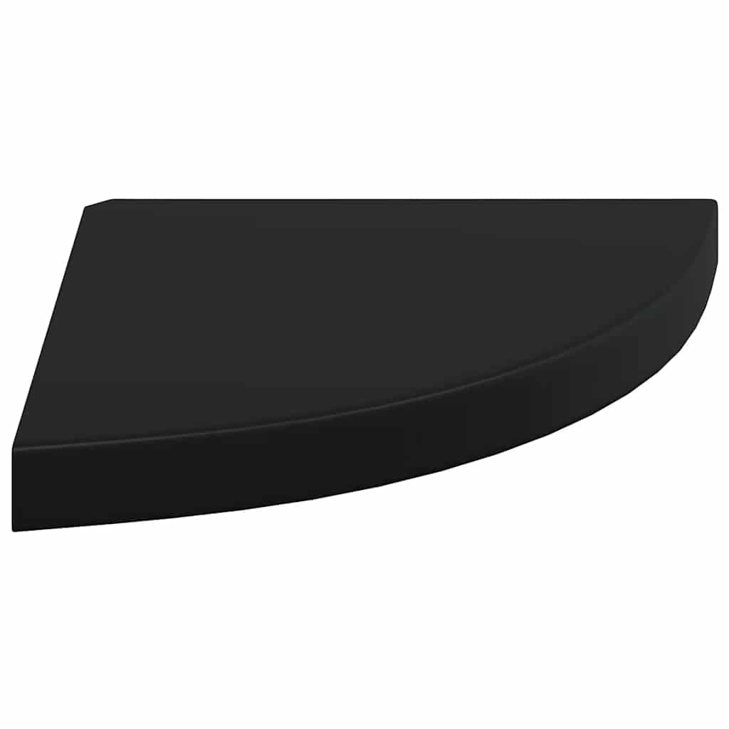 vidaXL 2X Eckregal Schweberegal Wandregal Bücherregal CD DVD Regal Wandboard Hängeregal Wand Dekoregal Freischwebend Schwarz 35x35x3,8cm MDF
