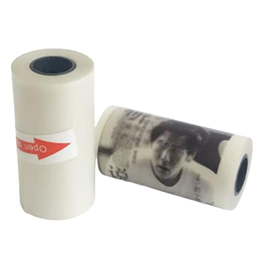 QiKun-Home Självhäftande transparent termiskt papper klart termiskt klistermärke papper för mini termisk skrivare fotoutskriftspapper