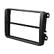 Audioproject A171 - Autoradio Radioblende Doppel DIN kompatibel für VW Golf 5 + 6 Touran Passat 3C Caddy EOS Skoda Octavia Einbau-Rahmen 2-DIN 1-Din Radio mit Fach schwarz
