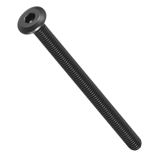 Vis hexagonales pour meubles 1/4"-20x4" METALLIXITY en acier 304 noir, lot de 10