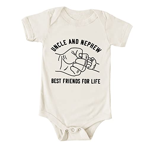 FastDeliveryTees Uncle and Nephew BFF for Life Baby Onesie ® - Funny Saying Infant One-piece Baby Bodysuits - White 0-3 Months