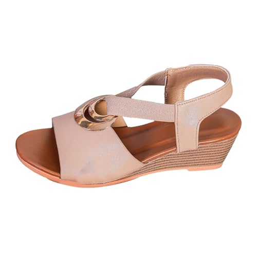 ZTFYKLIN Sandales Femmes Confortable Chaussures Été Femme Bottines Noires Talon Nue Pied Ete Sandale De Randonnée Chaussure Orthopédique Dorees Compensées...