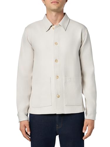HUGO Men's Soft Twill Patch Pocket Overshirt