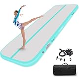 Estgora Gymnastics Mat For Tumbling 10ft Tumble Track 4 Inch Thick Inflatable Gymnastic Training Equipment For kids At Home Gym Cheerleading with Electric Pump