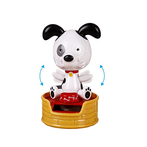 Figurines Solaires Chiens, Danse Solaire Jouet, Jouets Balançants de Chiens à Tête Tremblante, Figurines de Chien Dansant, Décoration De Tableau De Bord De Voiture, pour Voiture, Bureau