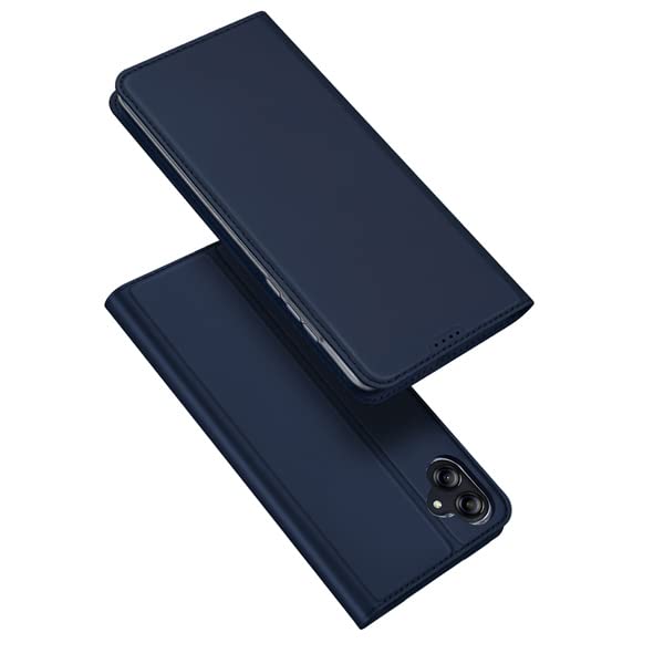 SmartLike Protective Magnetic Leather Flip Cover for Samsung Galaxy F04 - Blue