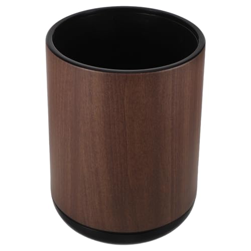 Poubelle cuisine marron 15l à double paroi plastique pour jeter sans contact