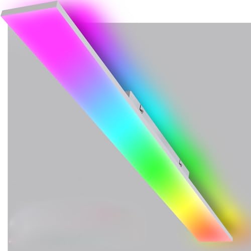 Oraymin LED Panel Deckenleuchte RGB 100cm, Rahmenlos 24W LED Deckenlampe...