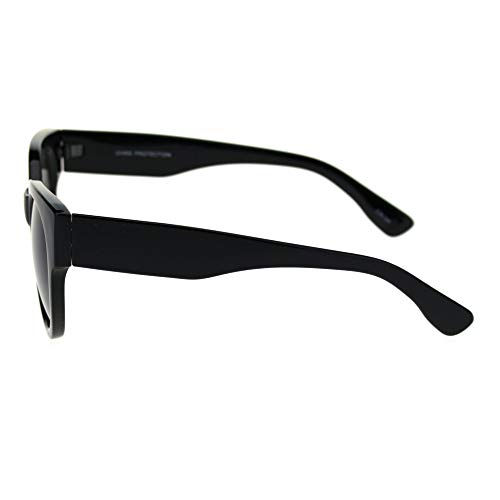 SA106 Womens Thick Plastic Round Boyfriend Horn Rim Sunglasses3