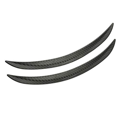 Emily 2pcs Carbon Fiber Style Fender Flares Wheel Lip Body Kits Car Decoration Black black