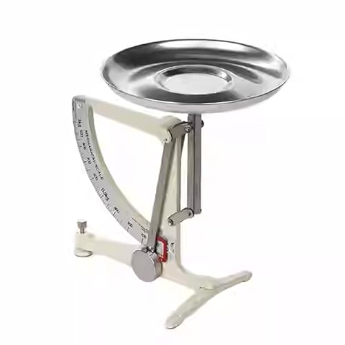 Multi-Color Metal Balance Scale, 19cm Mechanical Kitchen Scale with Aluminum Pallets & Stainless Steel Pendulums for Food, Electronics & Scientific Research