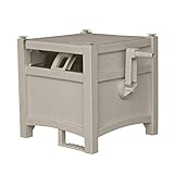 Suncast CPLPHT100 100 ft. Slide Trak Hose Hideaway, 20 1/2' W x 15 1/2' D x 16 1/4' H, Taupe