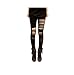 Produktbild Miya® schwarz Punk Fashion Ripped Leggings, Zerissen Look, Netz Tattoo, Strumpfhose, 32/34/36/38/40/42 Einheitsgröße