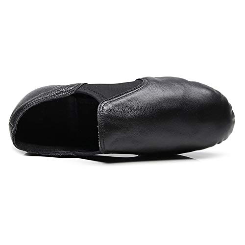 HROYL Boys and Girls Jazz Dance Shoes Slip and Elastic Child‘s Leather Jazz Dance Shoes,TJ-jazz-X0254