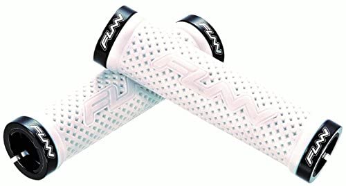 Funn Combat II Poignées VTT Double Lock-on (Blanc)