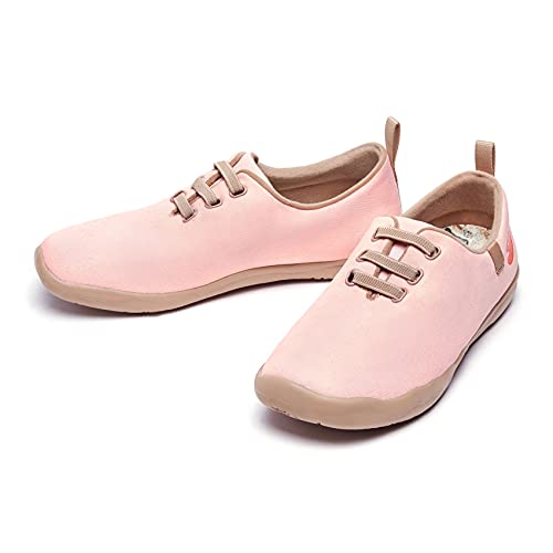 Uin Women's Slip Ons Canvas Lightweight Sneakers Walking Casual Loafers Comfortable Art Painted Travel Shoes Moguer Crystal Rose (8) #TOP4