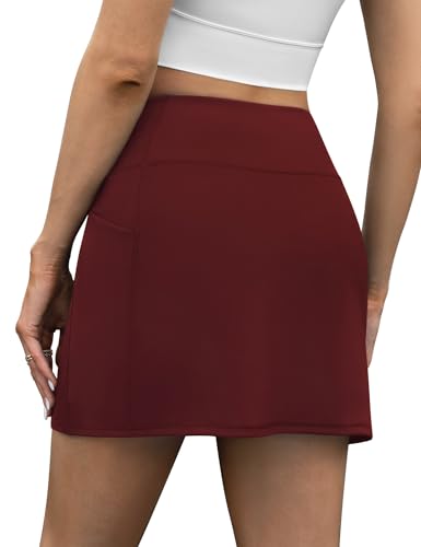 LouKeith Tennis Skirt with Shorts High Waisted Golf Skirts Dressy Casual Workout Athletic Skorts for Women with 4 Pockets3