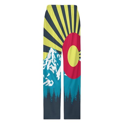Colorado Flag Mens Pajama Pants Loose-Fit Pjs Bottoms Lounge Pant Sleepwear with Pockets4