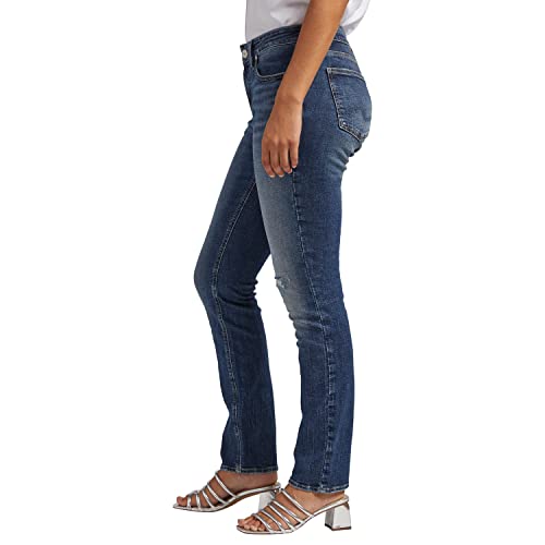 Silver Jeans Co. Women's Elyse Mid Rise Straight Leg Jeans2