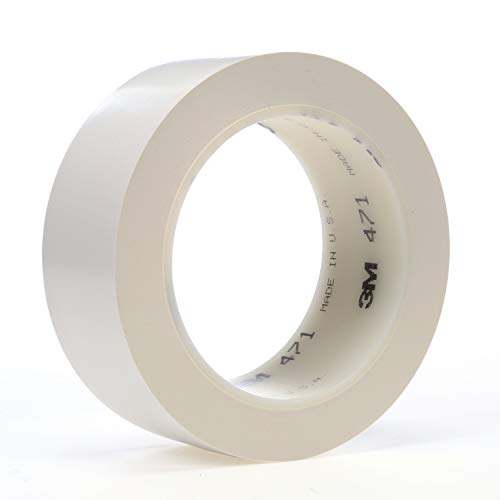 Image of 3M 03137-case Vinyl Tape 471, 1-1 /2 inch x 36 yd., 5.2 mil, White (Pack of 24)