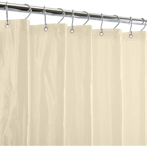 Bath Bliss Heavy Shower Curtain Liner with Magnets Cover
