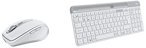Image of Logitech MX Anywhere 3 Compact Performance Mouse - Wireless, Magnetic Scrolling, Ergonomic & K580 Slim Multi-Device Wireless Keyboard - Bluetooth /Receiver, Compact, Easy Switch, 24 Month Battery
